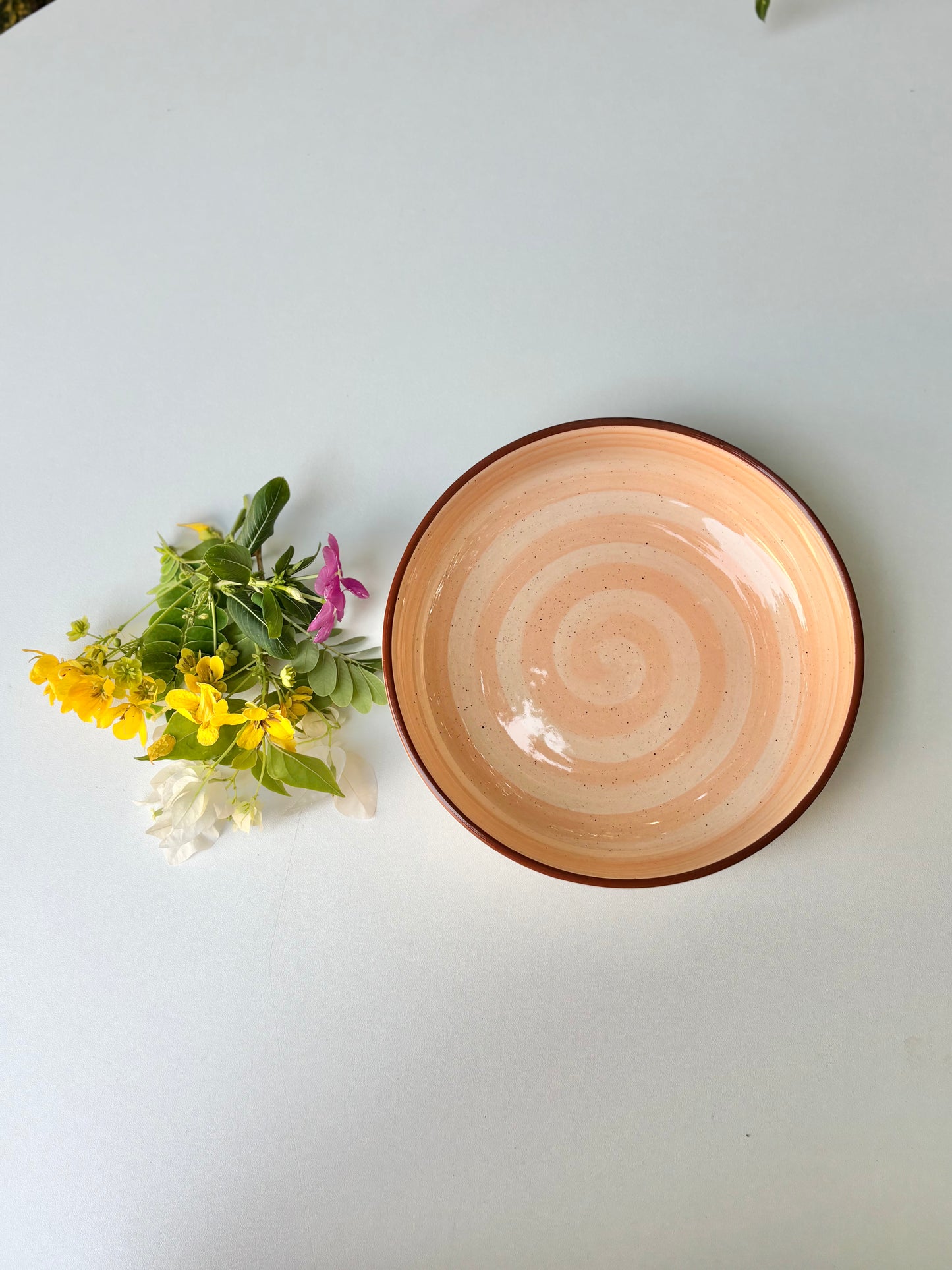 Ceramic Peach Color Bowl | Oven & Microwave Safe