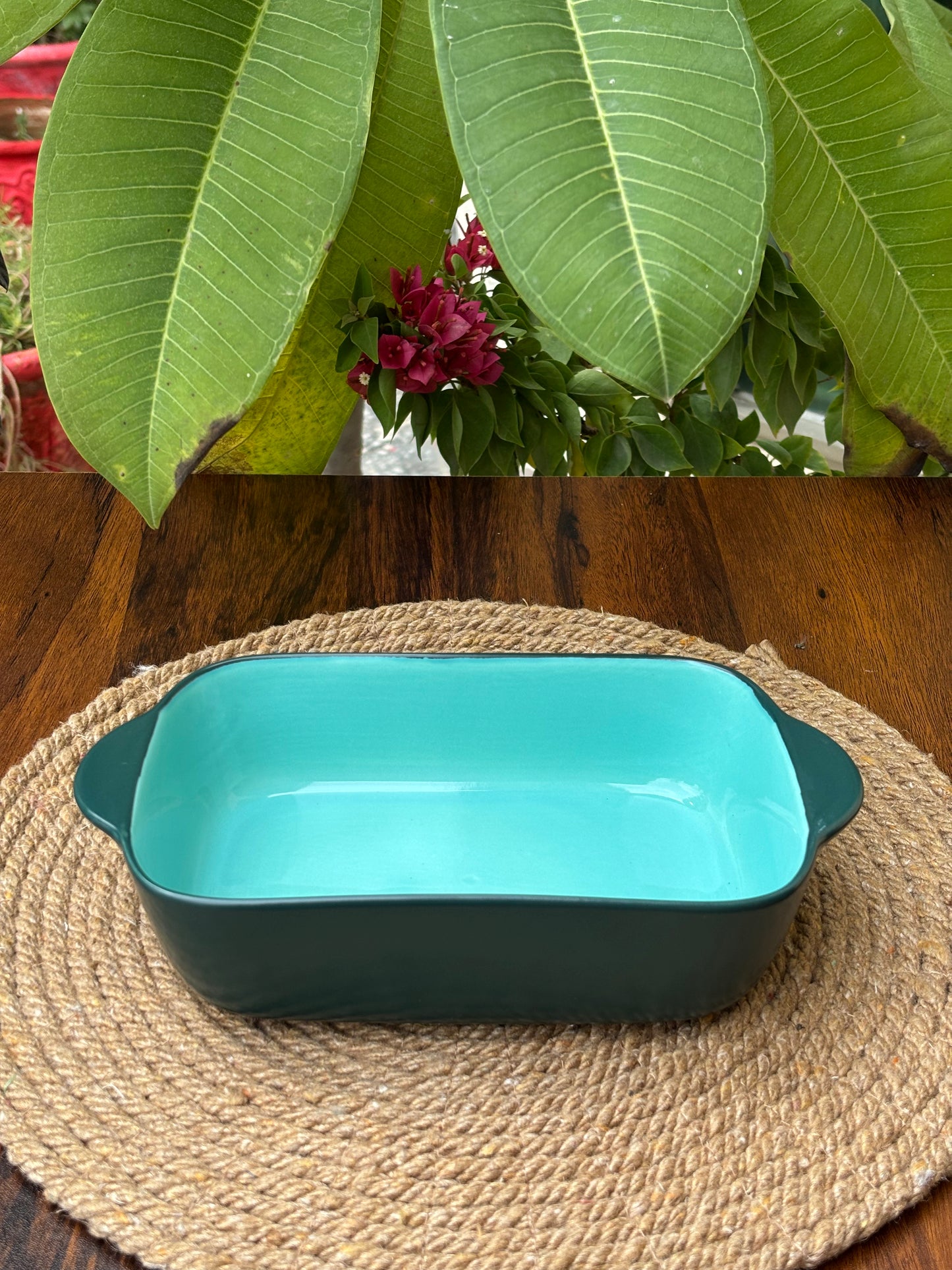 Ceramic Bowl & Dish For Baking & Serving | Turquoise & Mint Blue