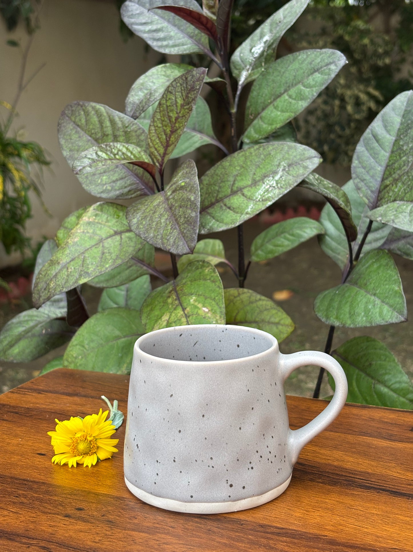 Speckled Ceramic Mug | Grey & Pink Coffee Mugs
