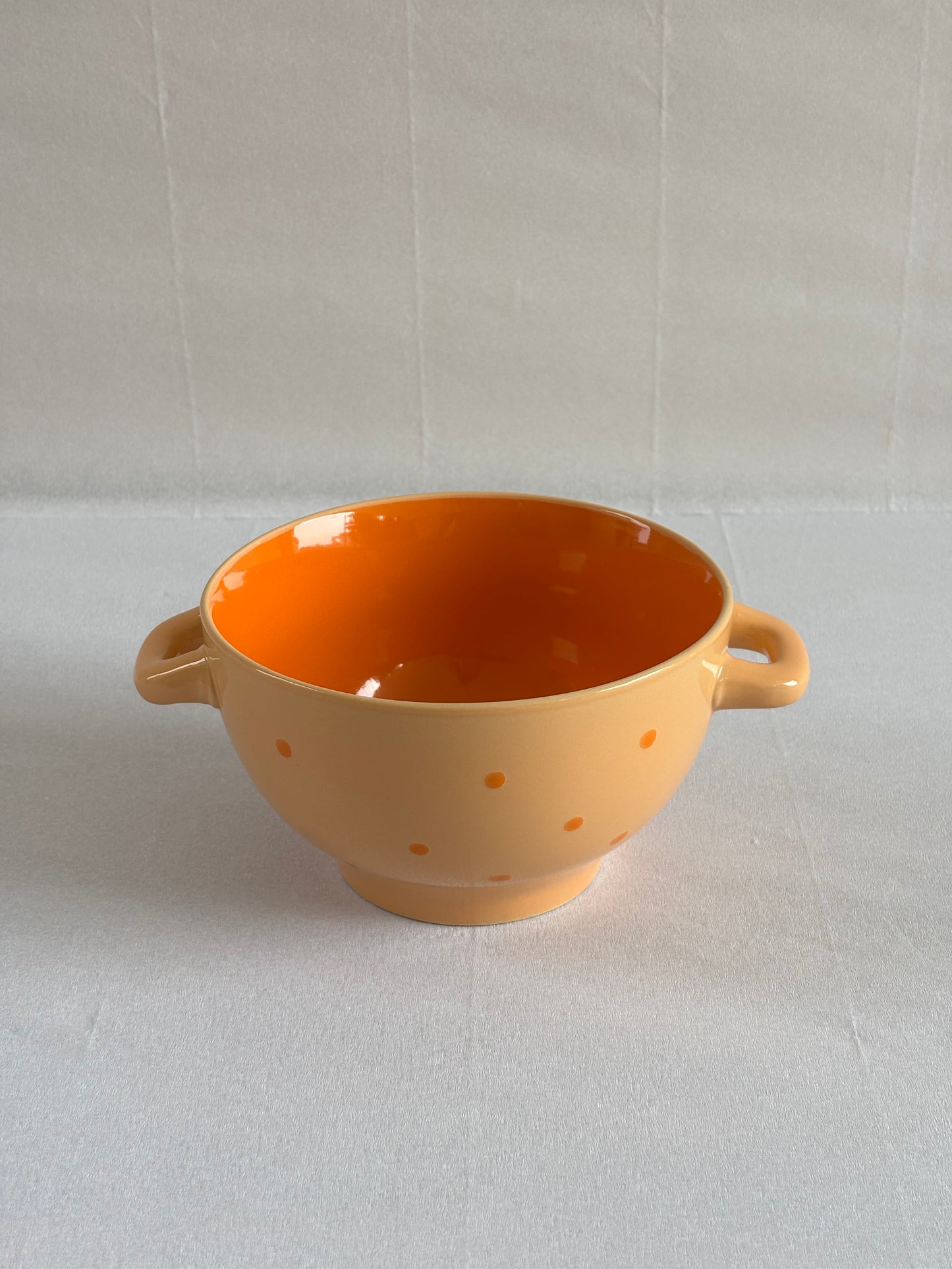 ORANGE CERAMIC BOWL FOR NOODLES & CHOWMEIN WITH CHOPSTICKS