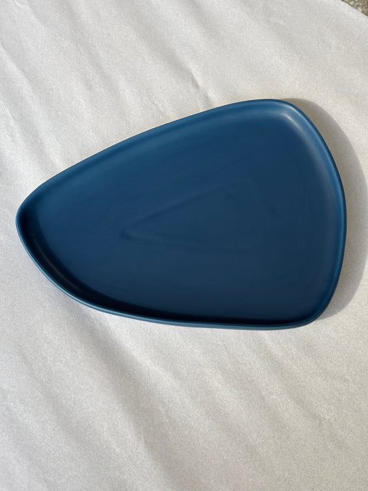 Irregular Ceramic Navy Blue Plate