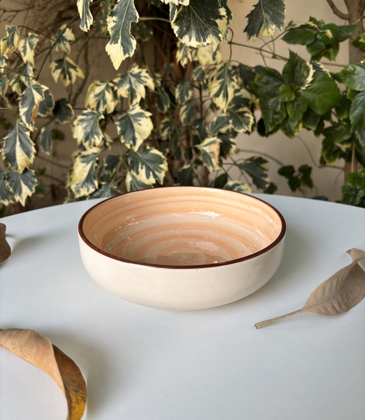 Ceramic Peach Color Bowl | Oven & Microwave Safe