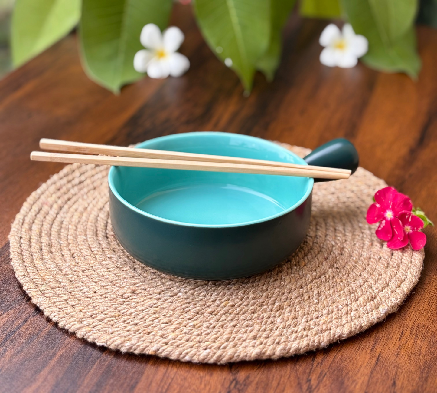 Ceramic Bowl for Baking and Serving | Turquoise & Mint Blue