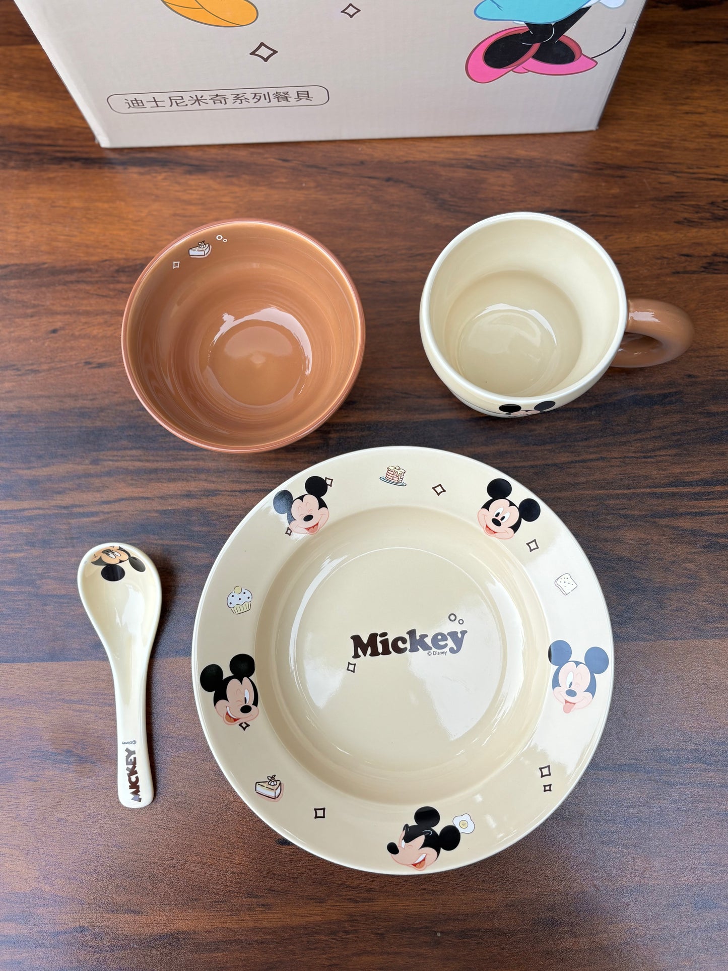 Licensed Character Print Ceramic Tableware Set for Kids