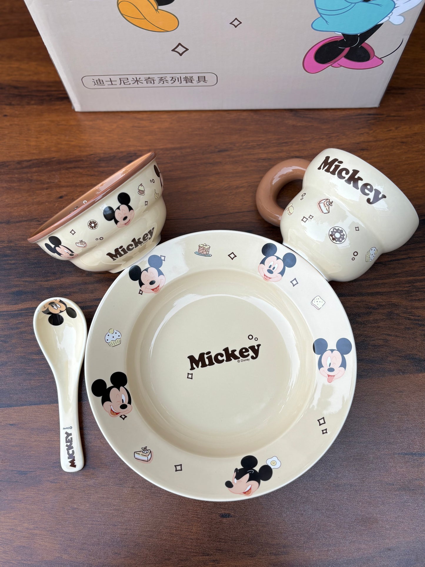 Licensed Character Print Ceramic Tableware Set for Kids