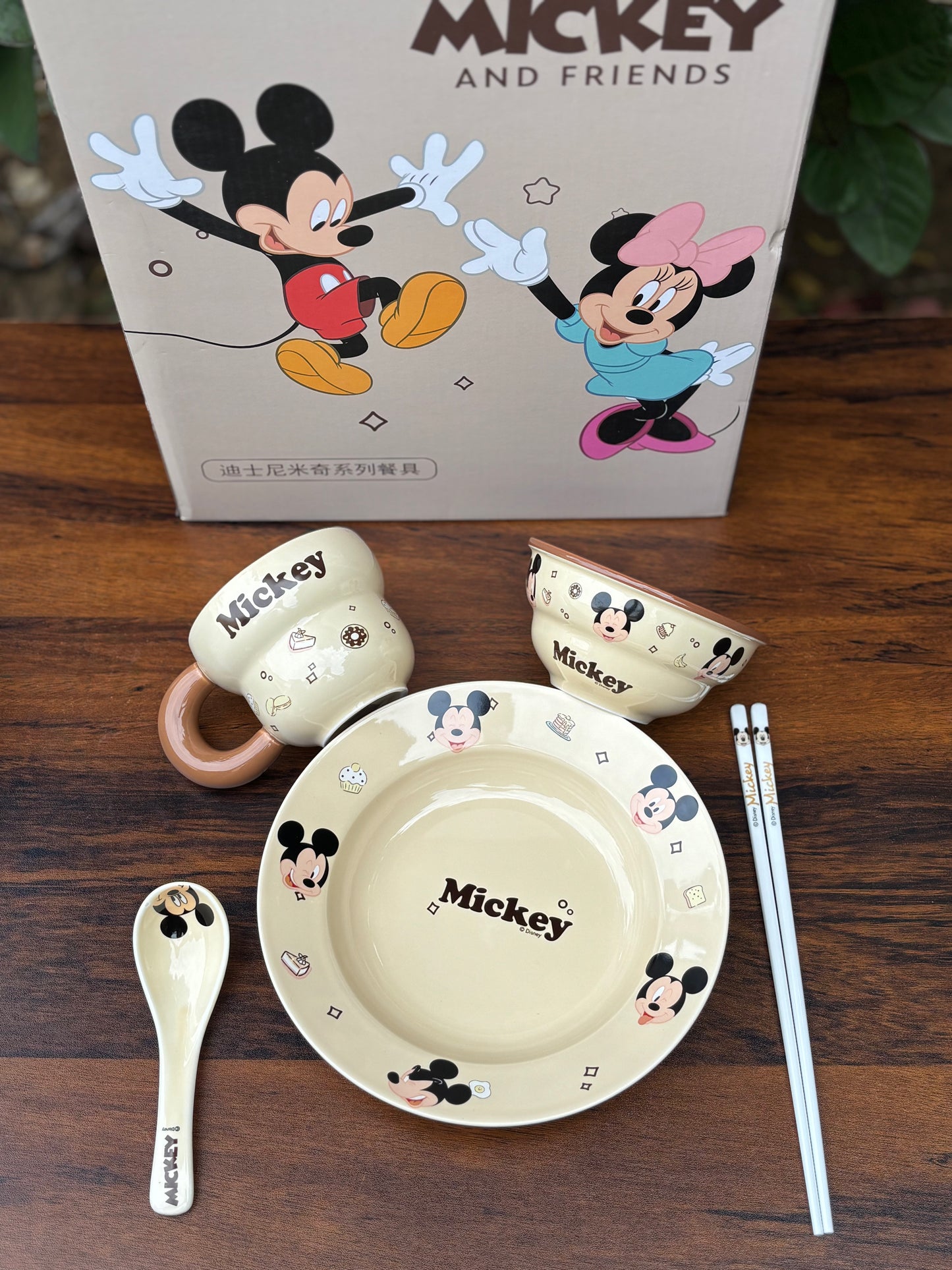 Licensed Character Print Ceramic Tableware Set for Kids