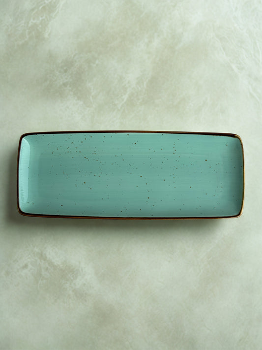 TURQUOISE - LONG CERAMIC PLATTER