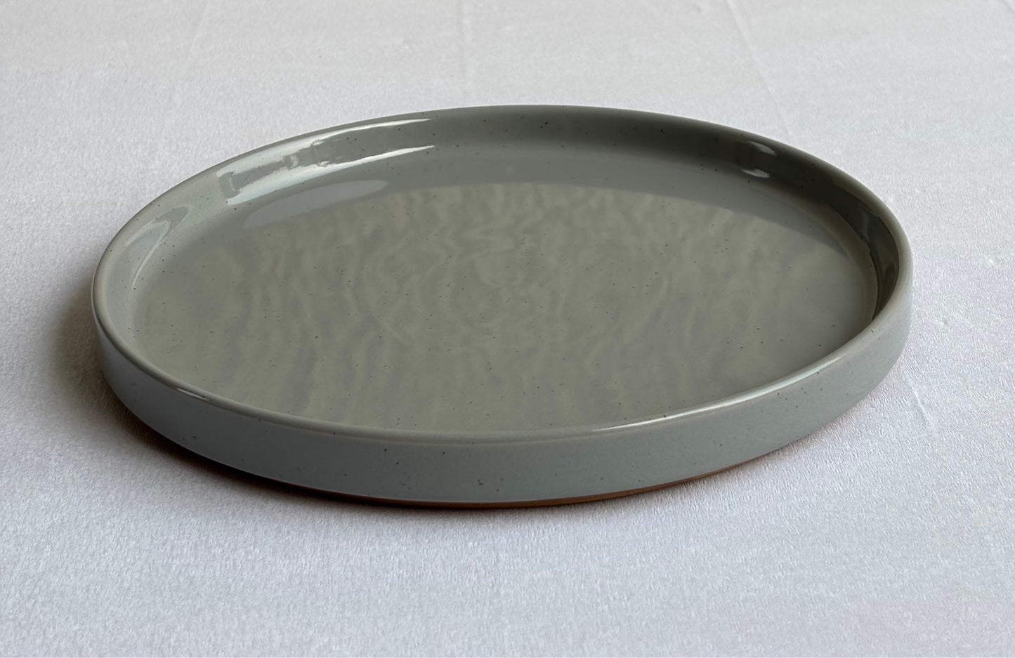 8 INCH GRAY CERAMIC SIDE PLATE