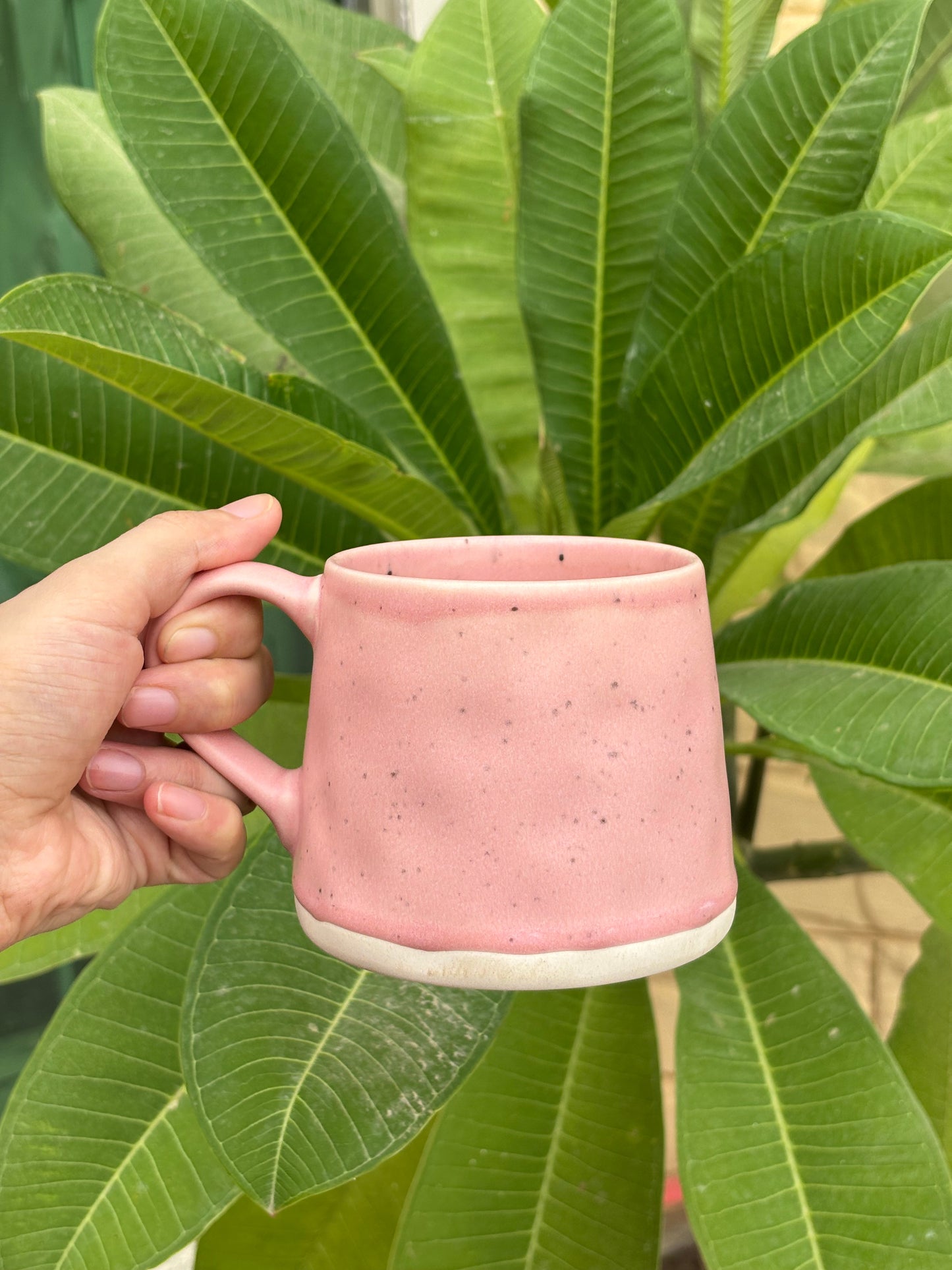 Speckled Ceramic Mug | Grey & Pink Coffee Mugs